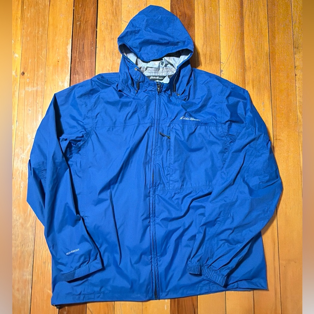 Eddie Bauer Men's Vibrant Blue Raincoat
